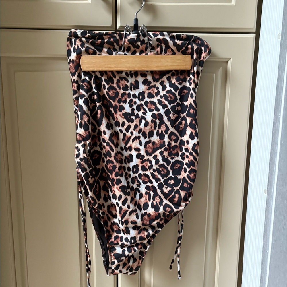 Leopard Print One-Piece Swimsuit